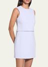 crepe sculpted layer mini dress