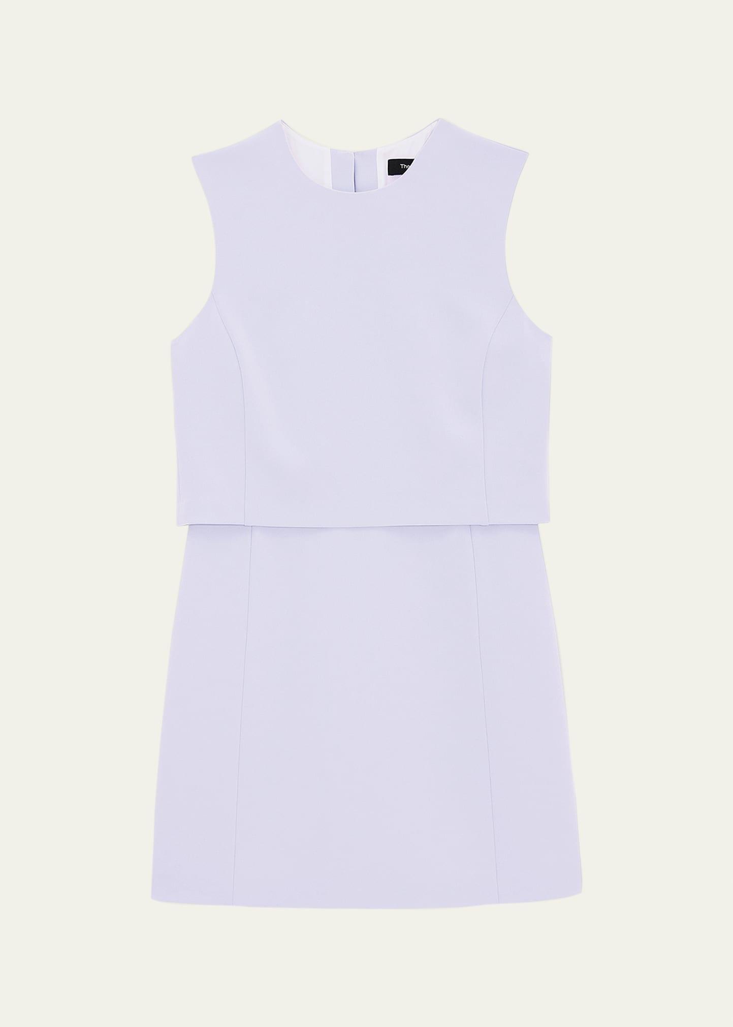 crepe sculpted layer mini dress