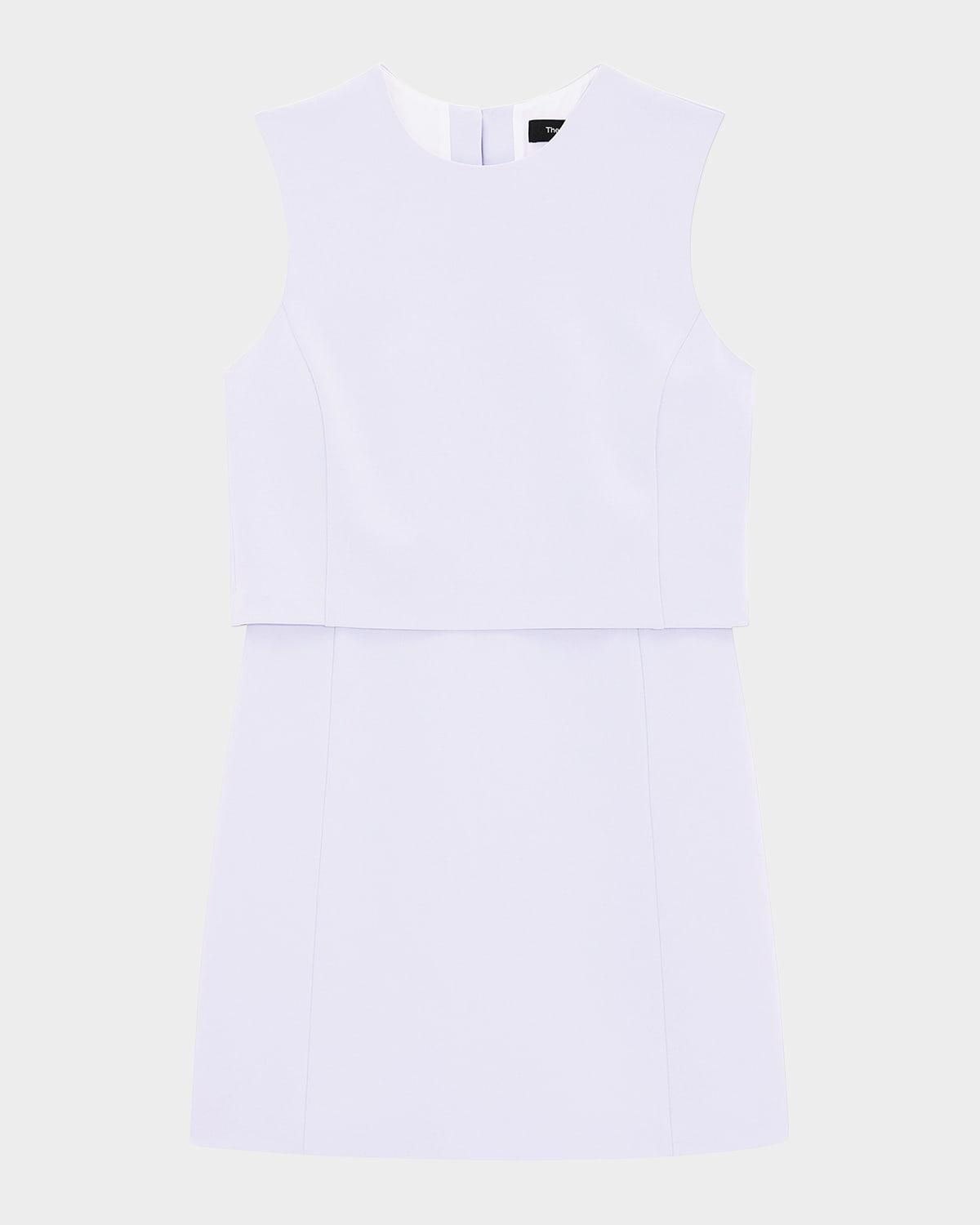 crepe sculpted layer mini dress