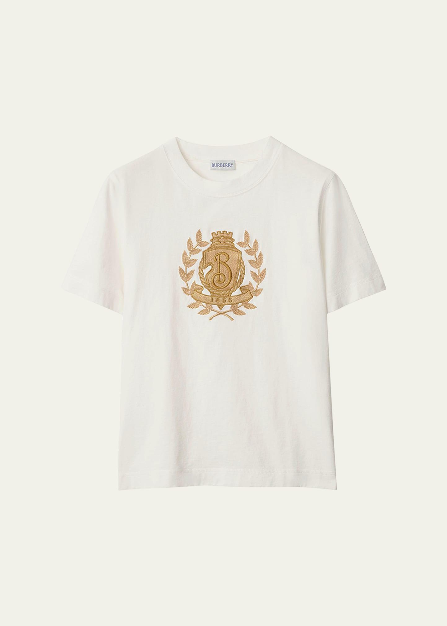 crest embroidered short-sleeve t-shirt