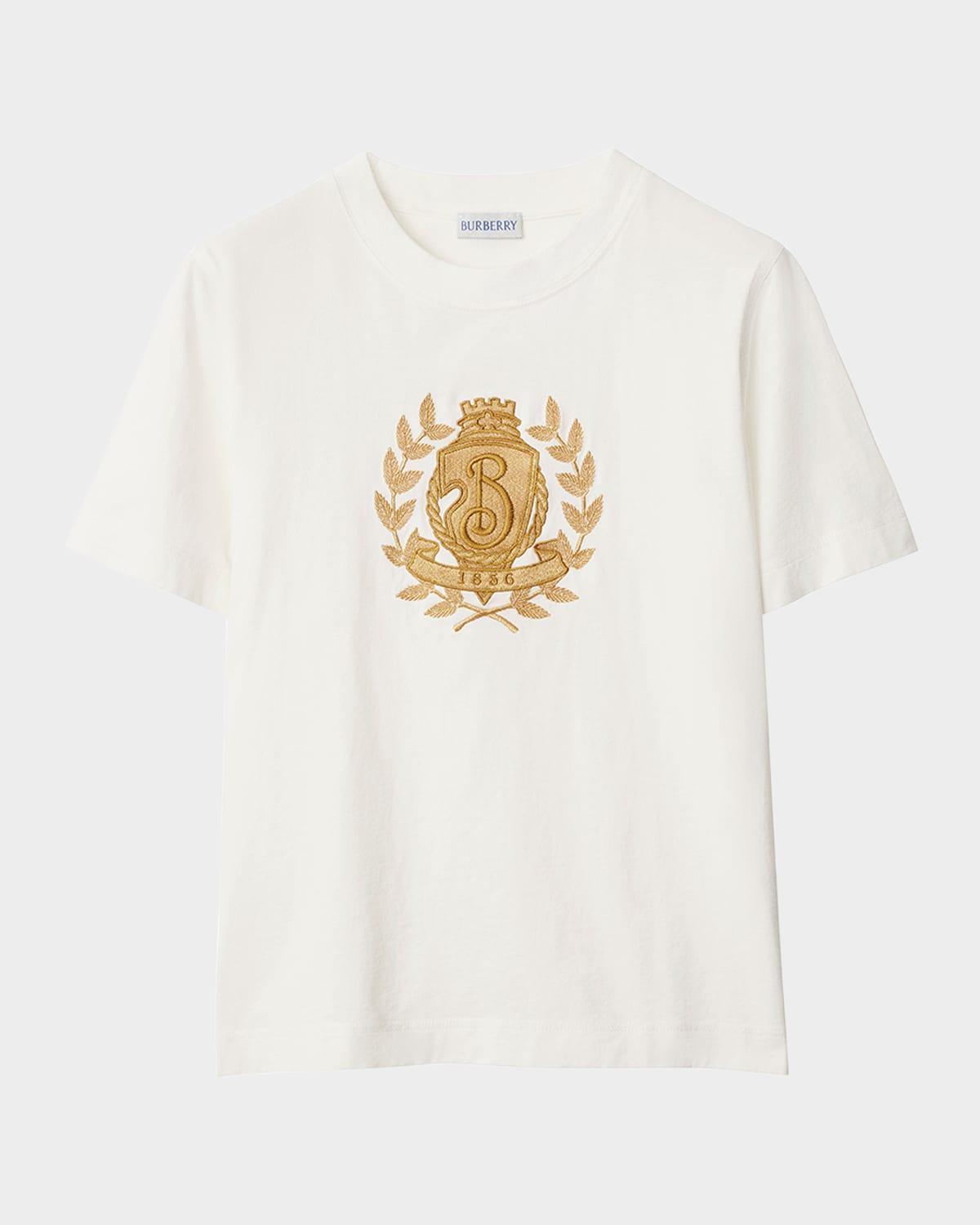 crest embroidered short-sleeve t-shirt
