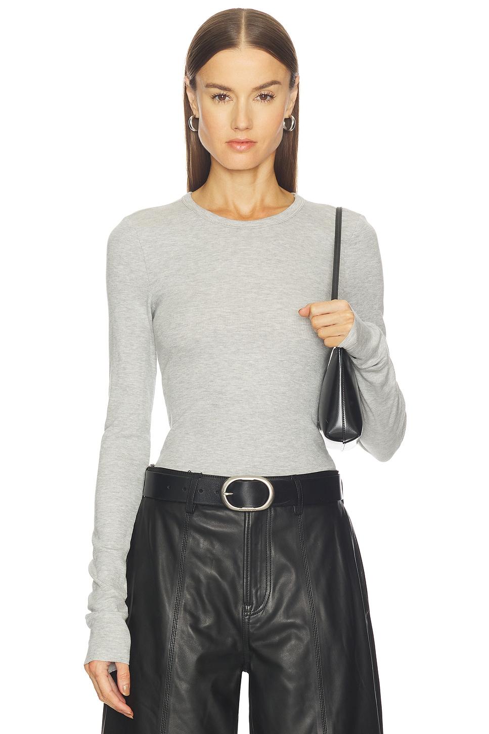 crew neck extra long sleeve tee