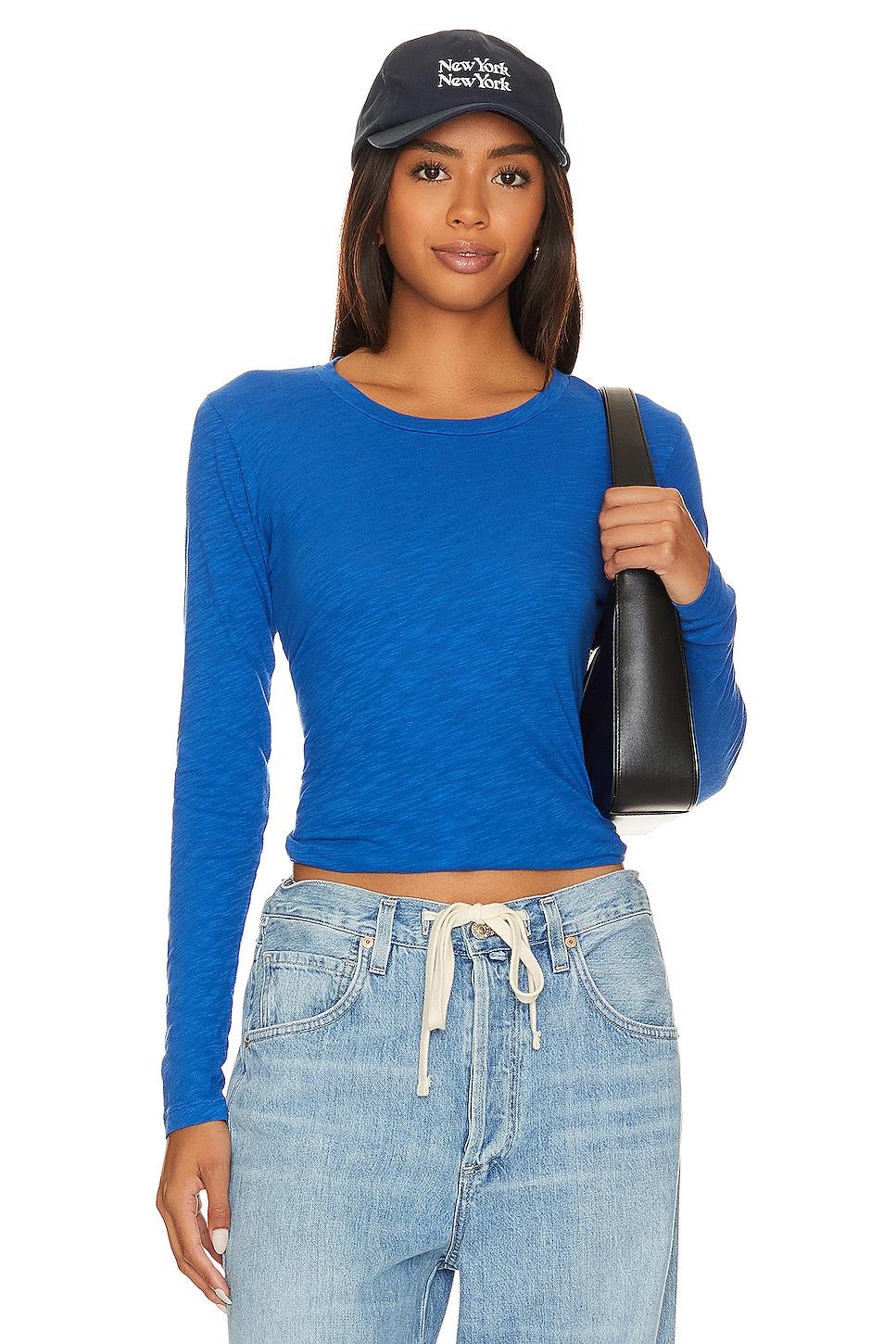 crew neck long sleeve top