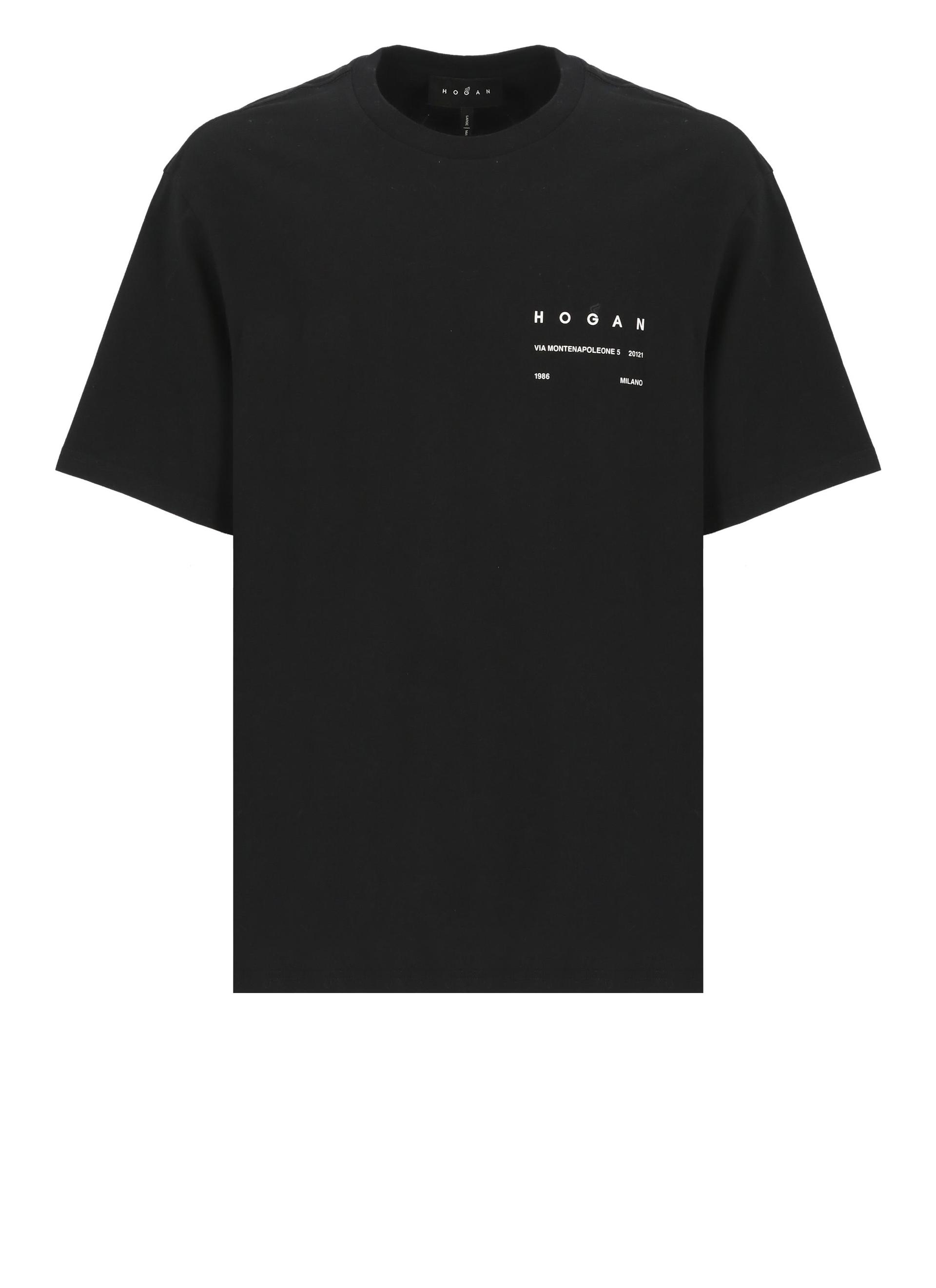 crew-neck t-shirt with lettering