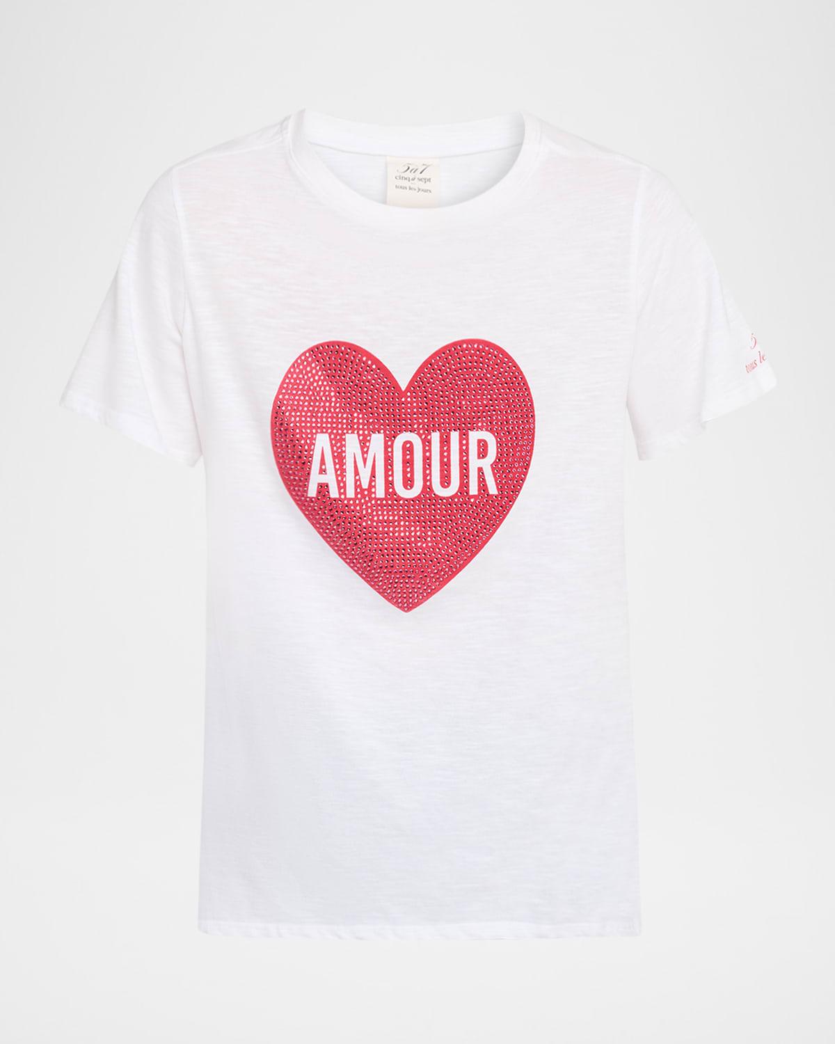 crewneck amour heart tee