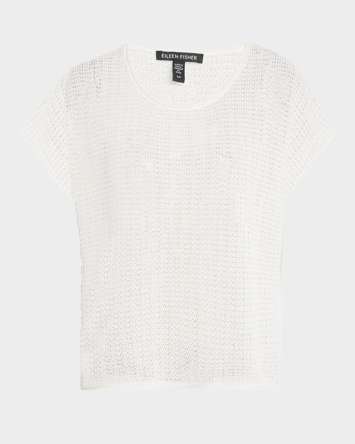 crewneck organic cotton cord sweater