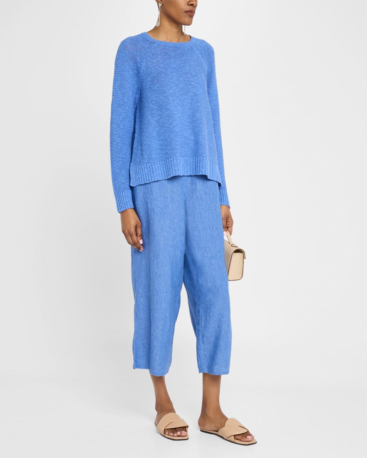 crewneck raglan-sleeve sweater