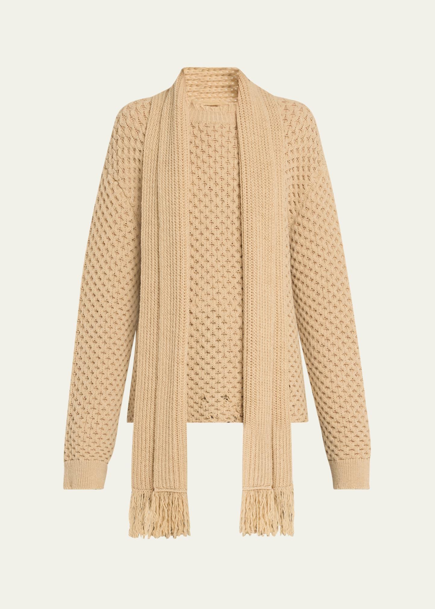 crewneck scarf sweater