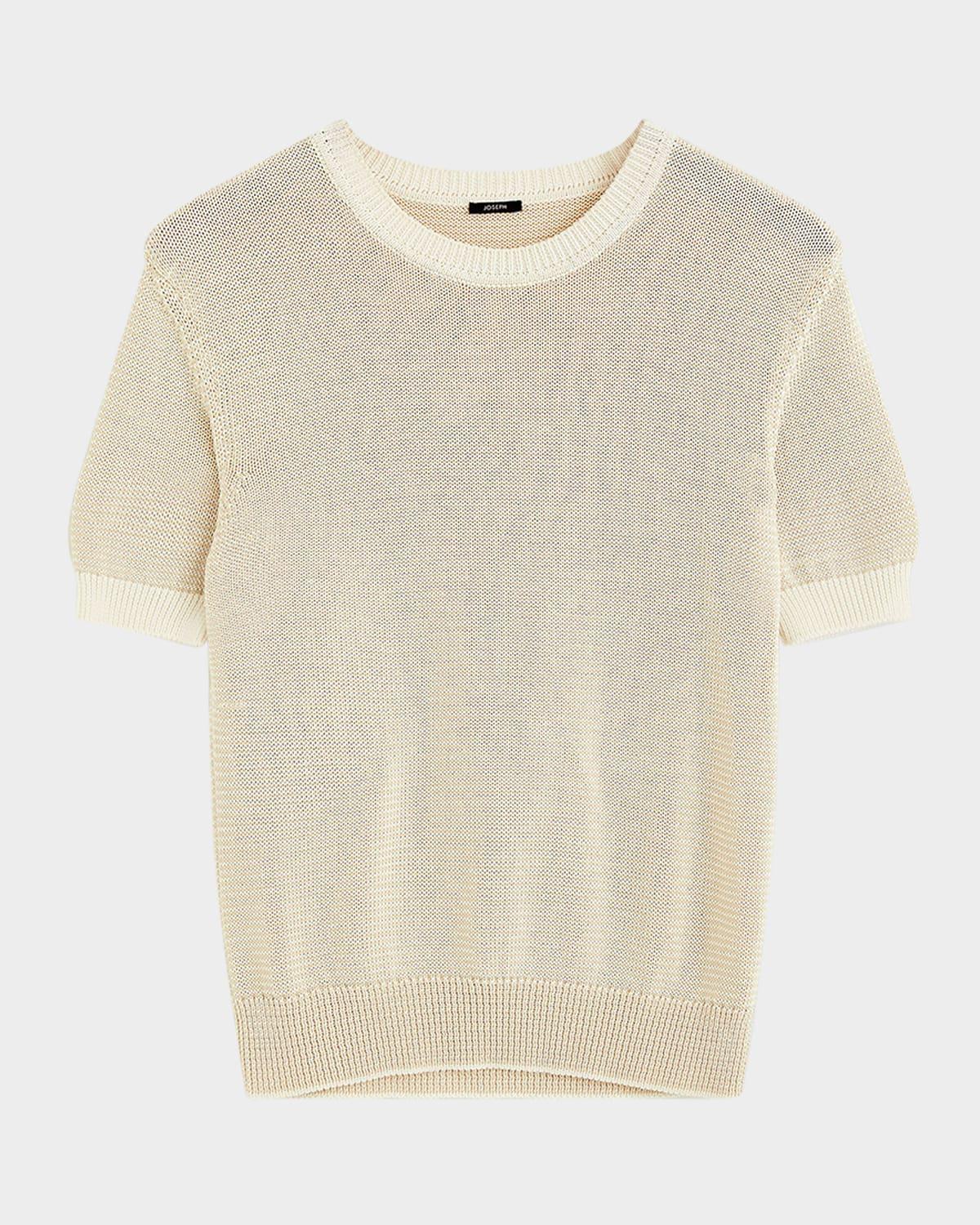 crewneck striped knit top