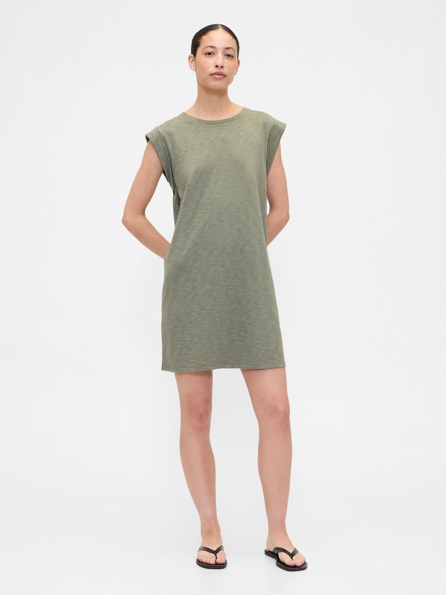 crewneck t-shirt dress