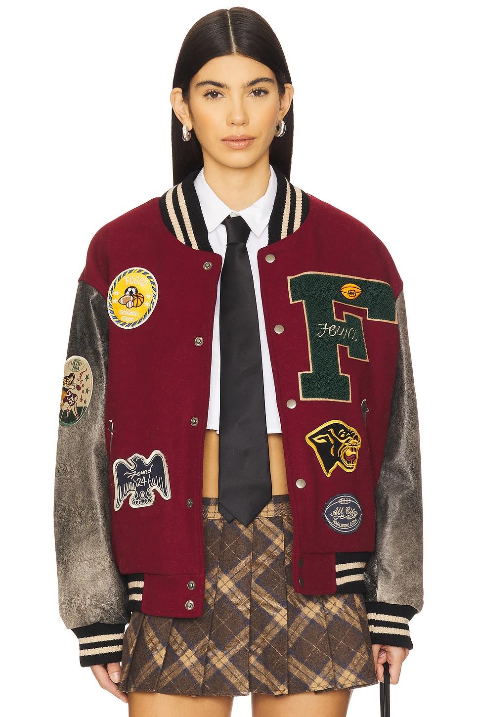 crimson letterman jacket