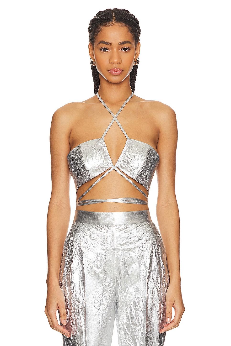 crinkle bra top