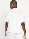 crinkle gauze button-down shirt