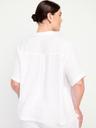 crinkle gauze button-down shirt