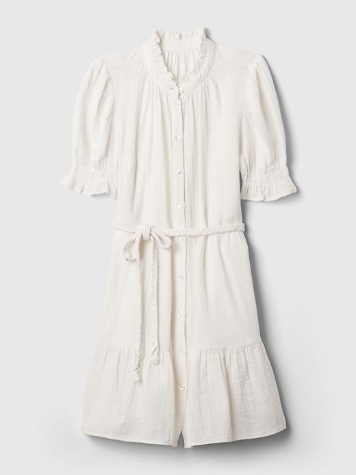 crinkle gauze mini dress