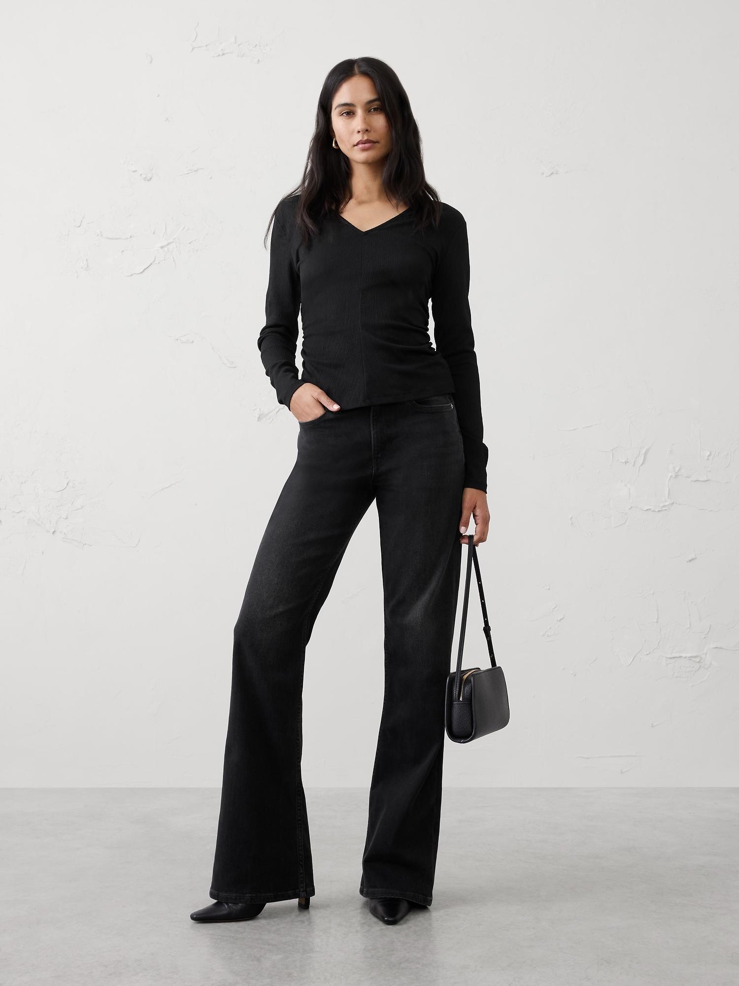 crinkle jacquard top