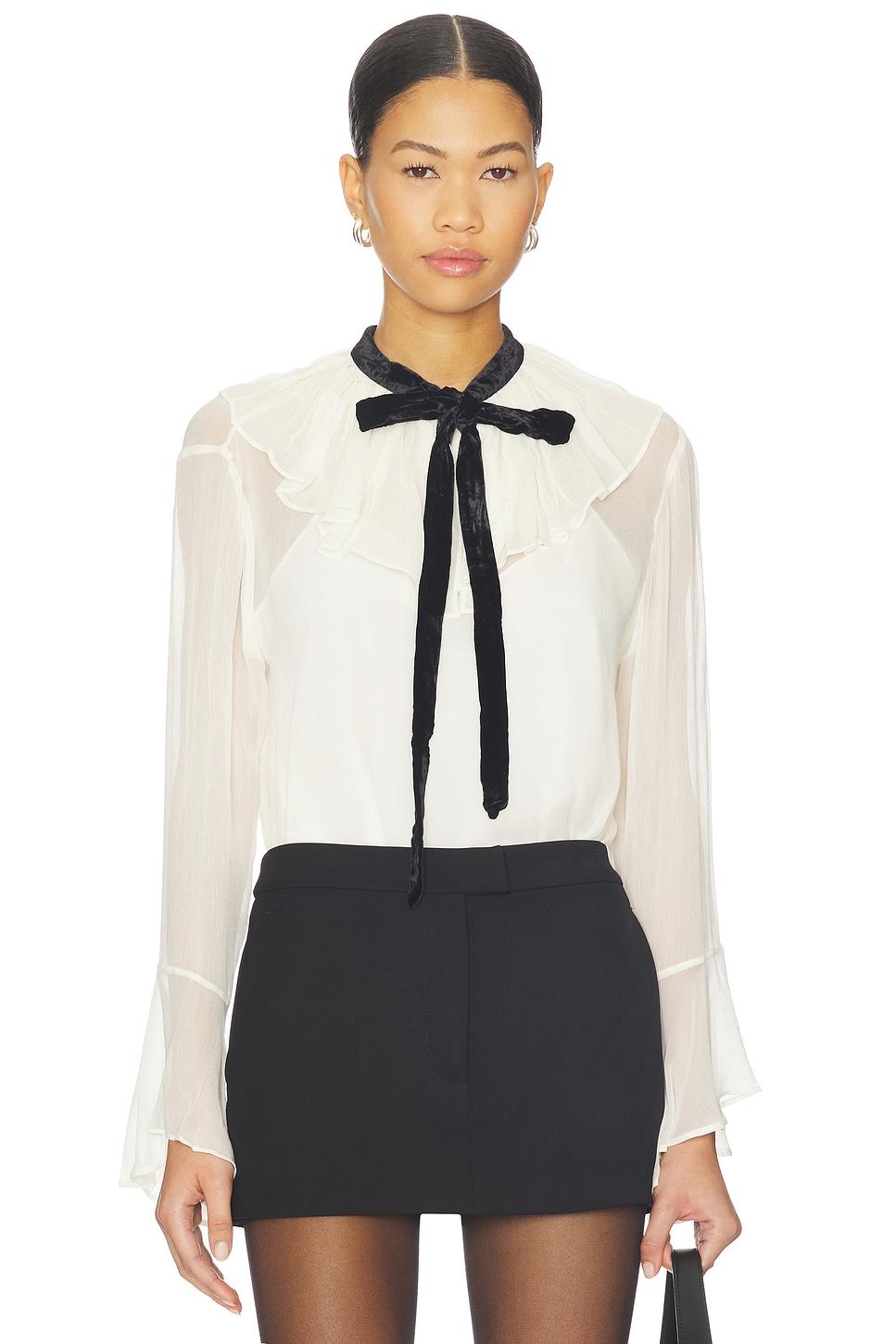 crinkle long sleeve top