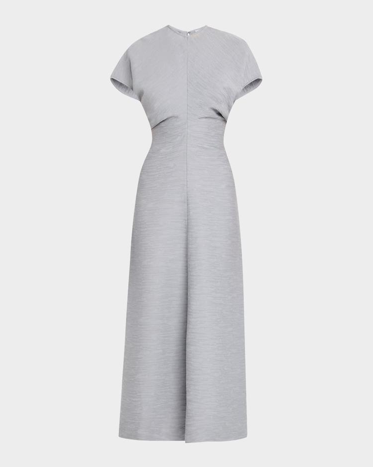 crinkle slouch waist dress