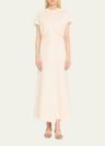 crinkle slouch waist dress