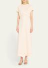 crinkle slouch waist dress