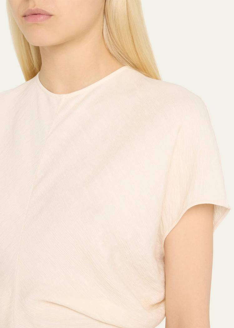 crinkle slouch waist dress