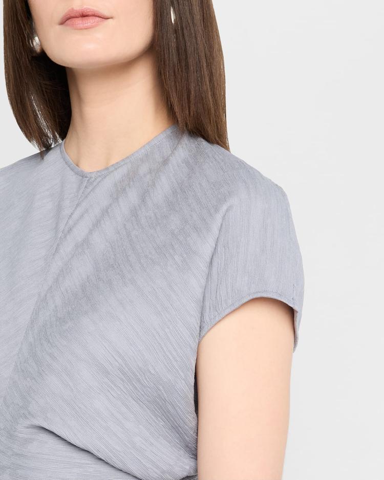 crinkle slouch waist dress