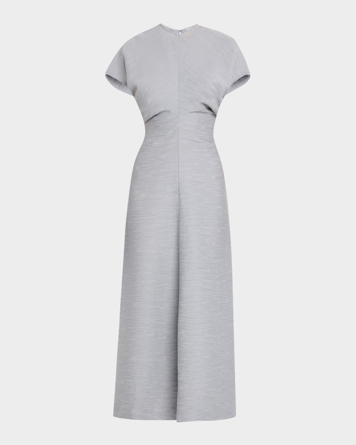crinkle slouch waist dress