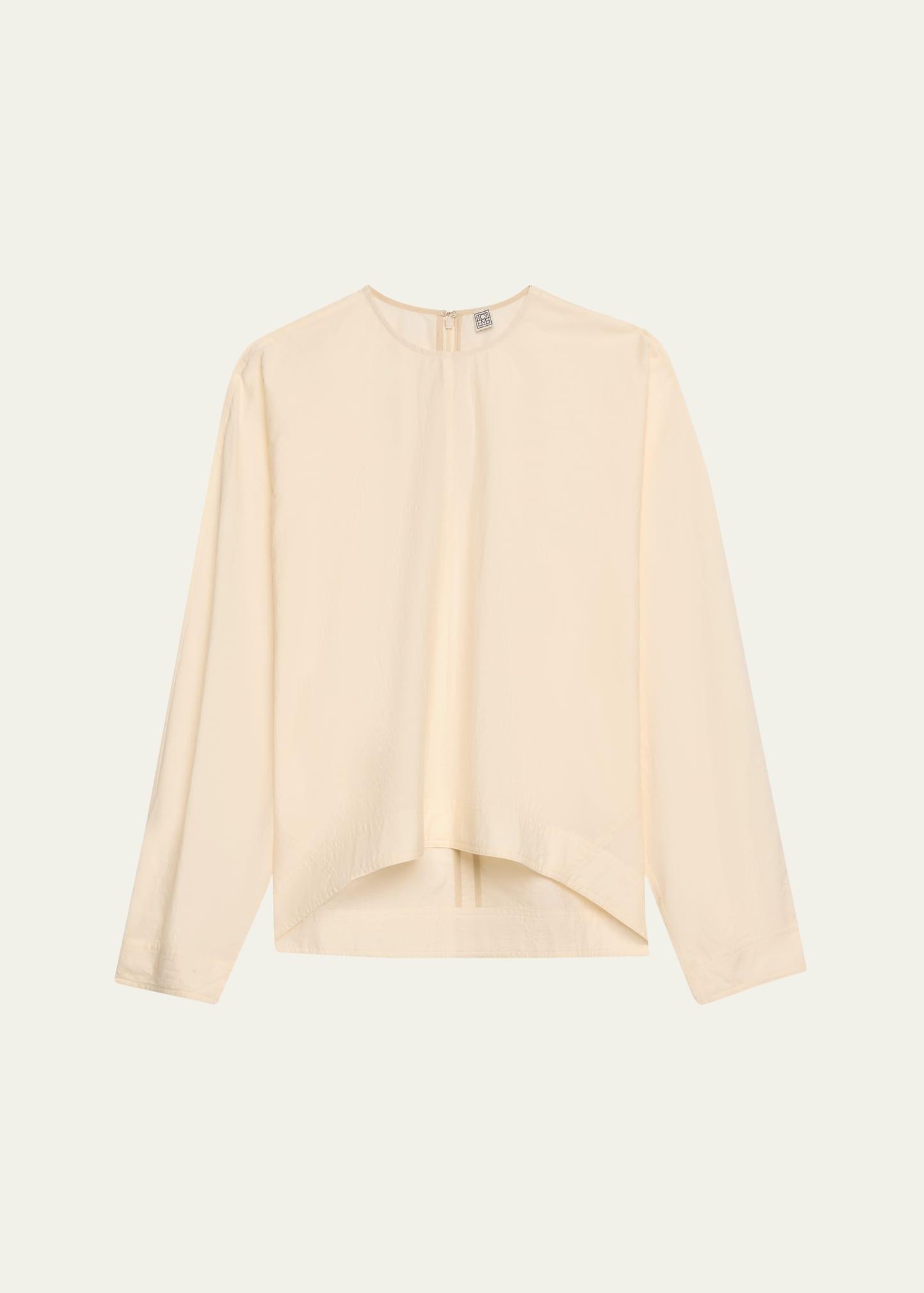 crinkled batwing top