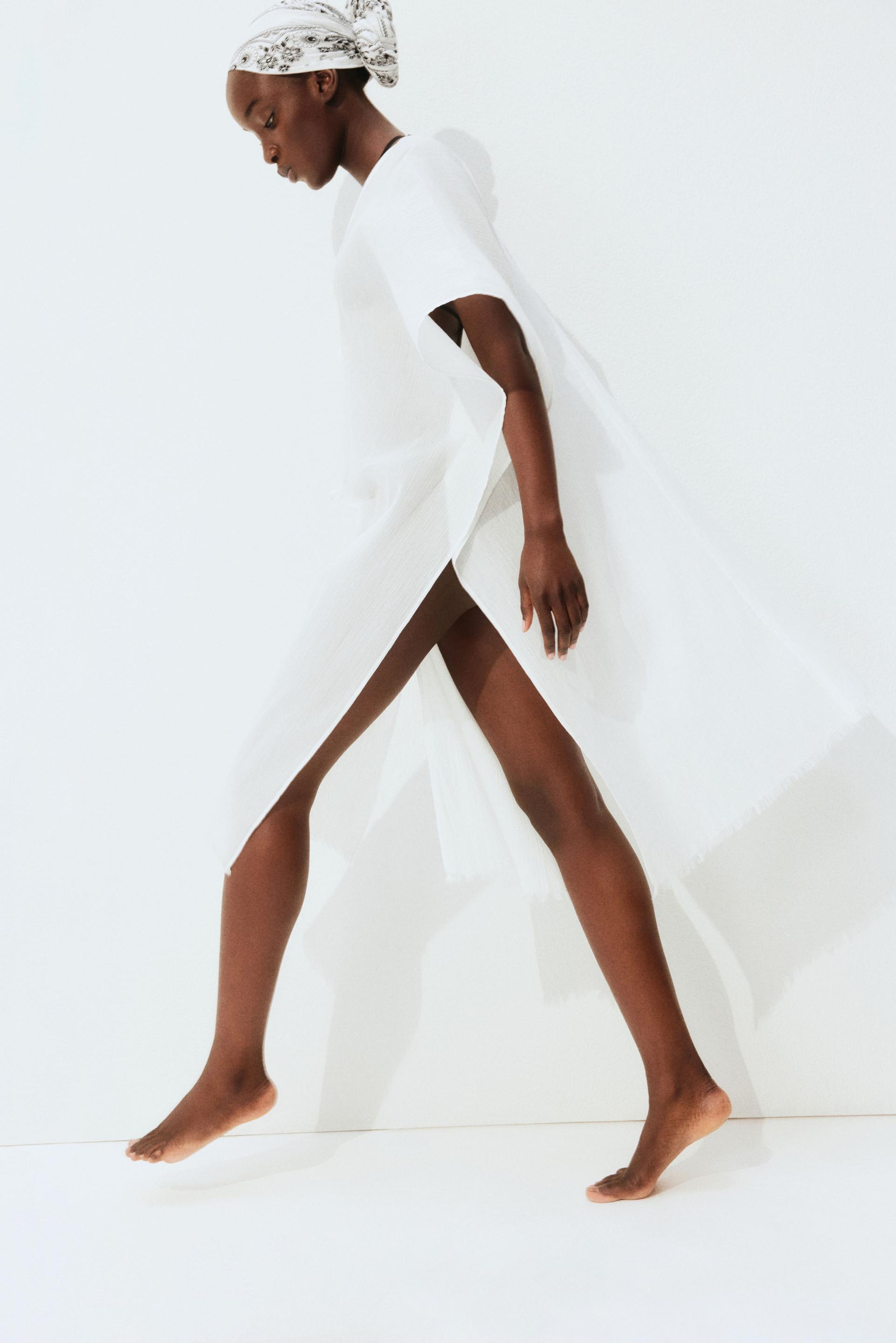 crinkled beach kaftan
