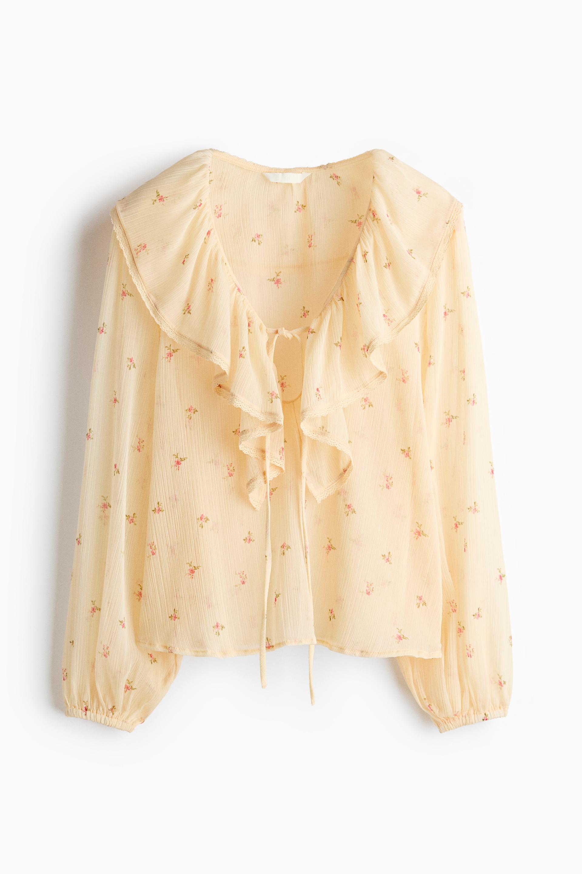 crinkled chiffon blouse