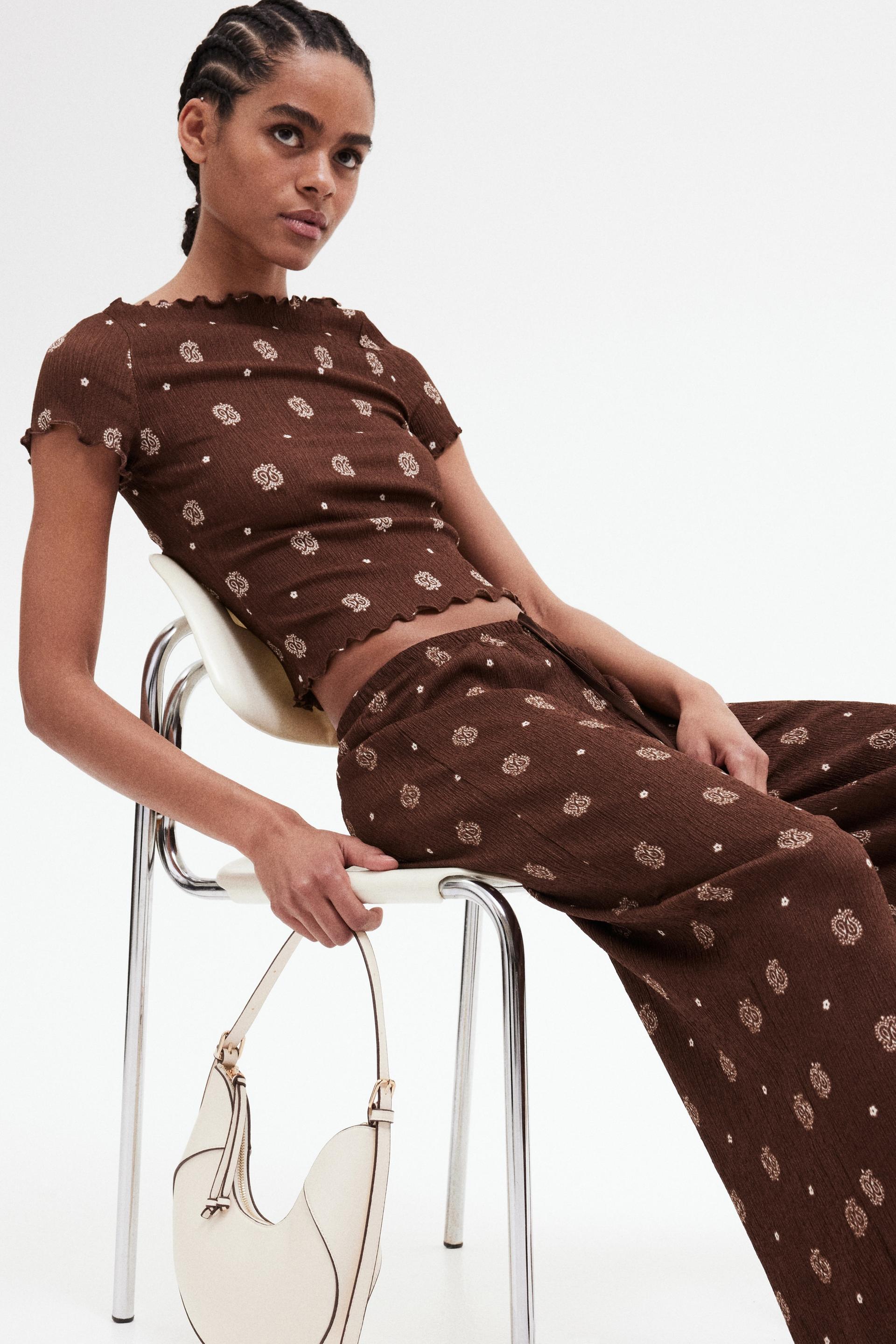 crinkled drawstring pants