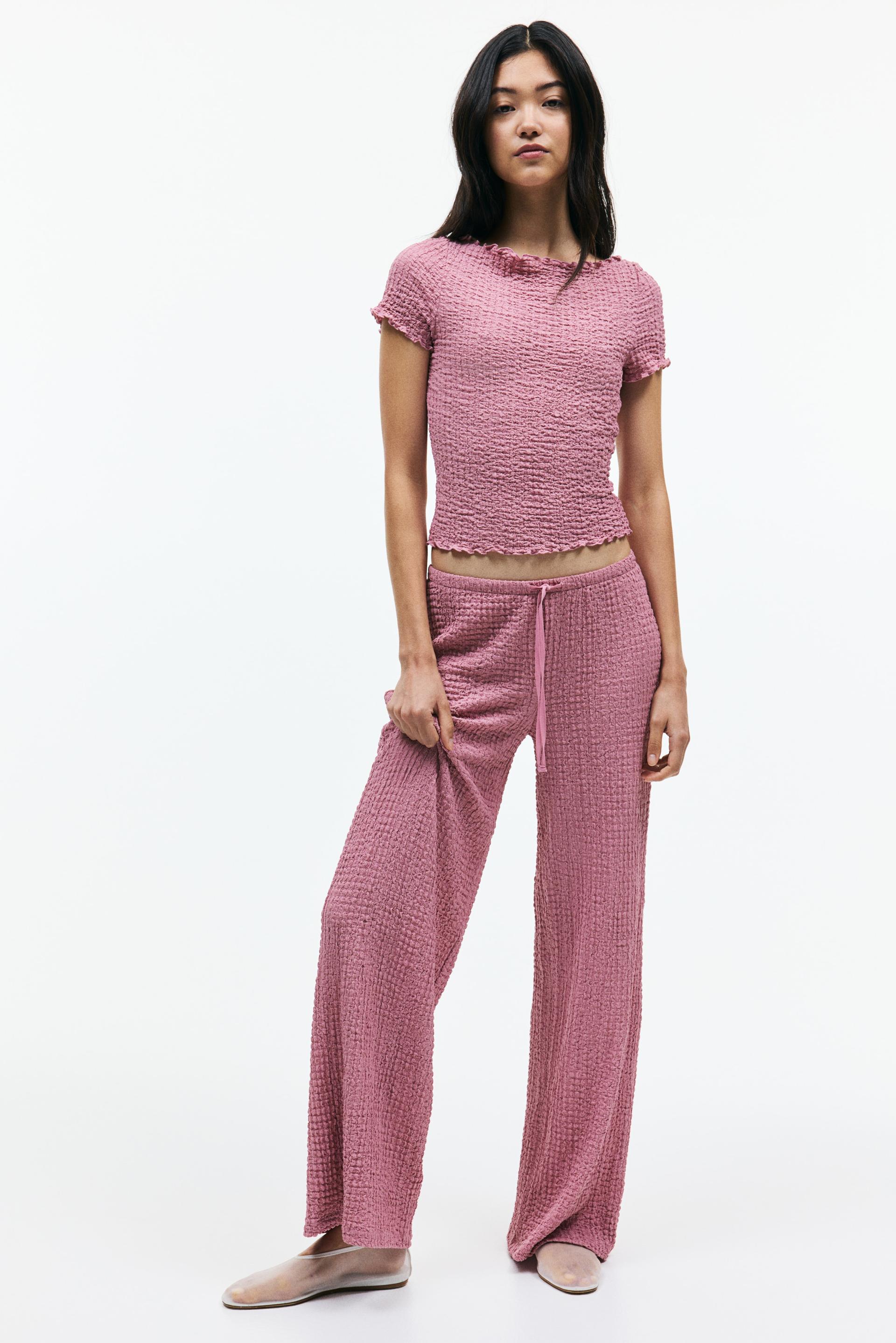 crinkled drawstring pants