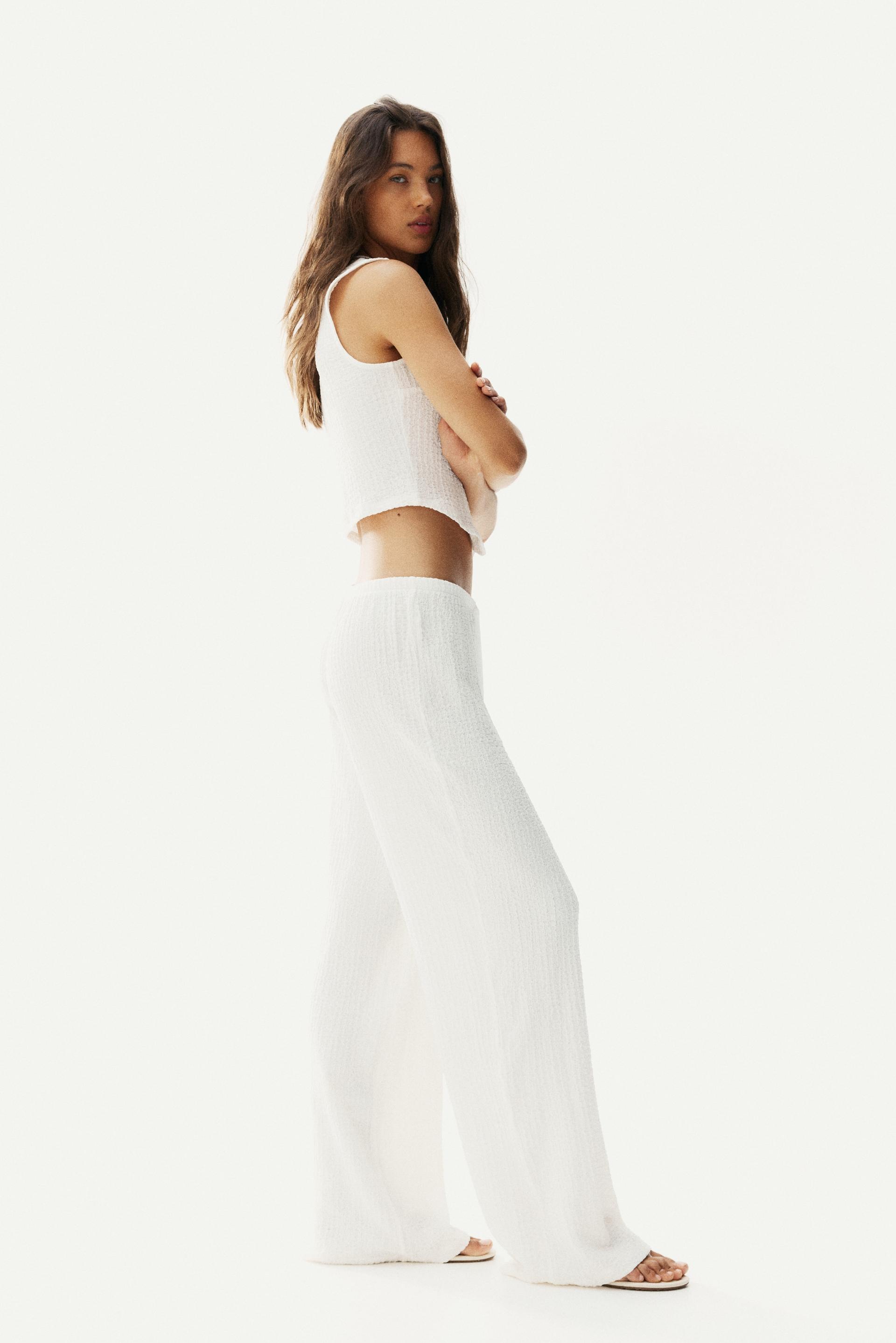 crinkled drawstring pants
