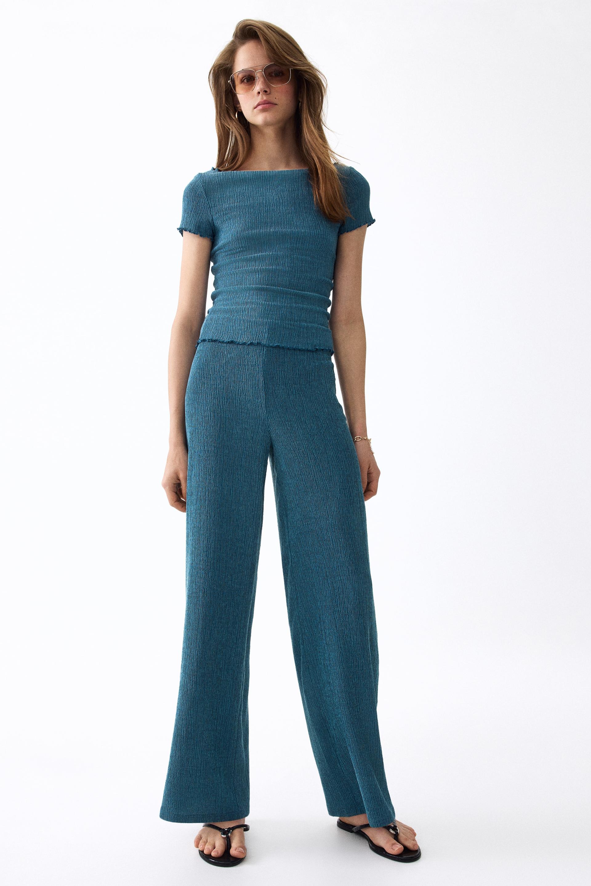 crinkled jersey pants