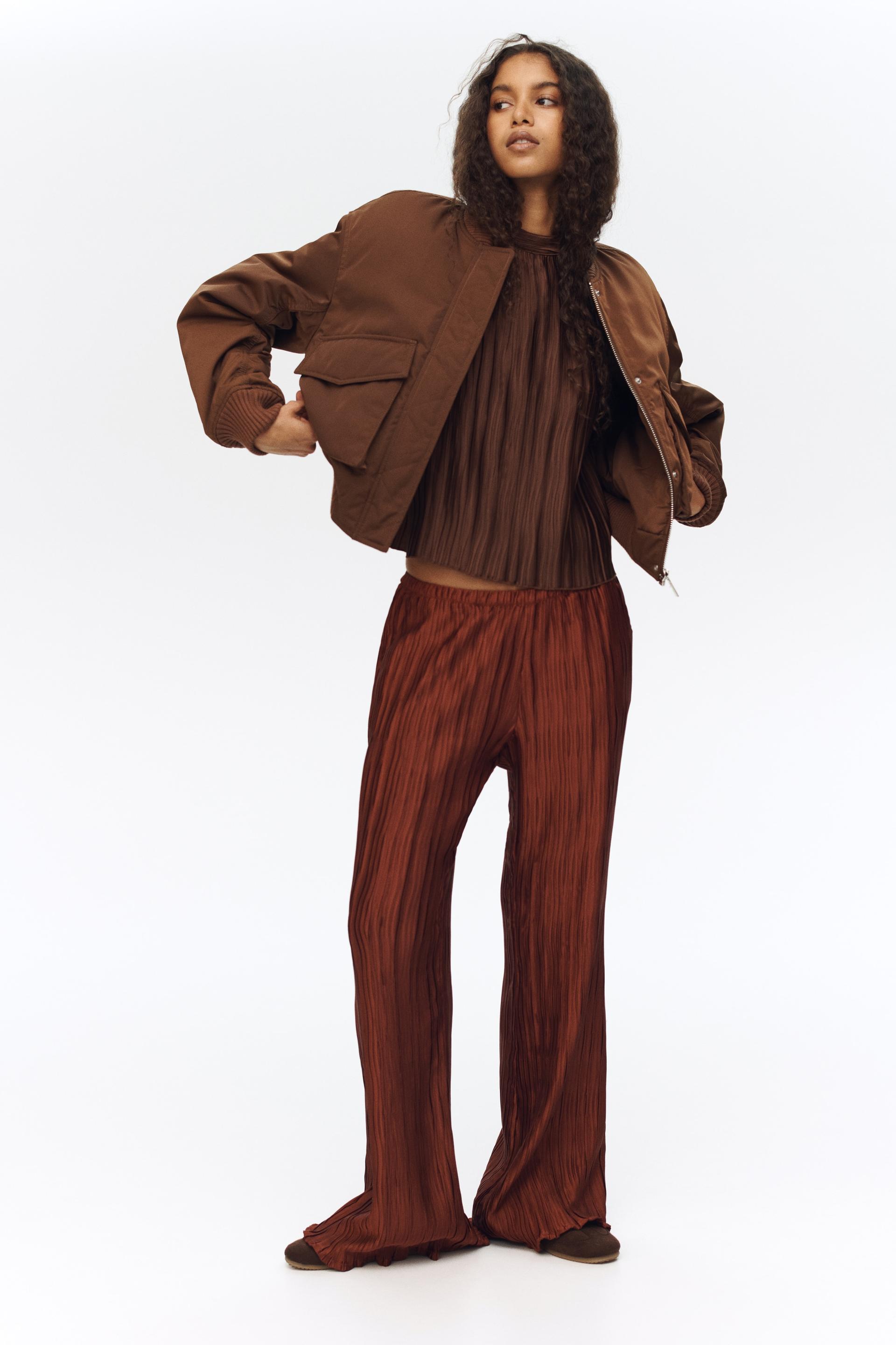 crinkled pants