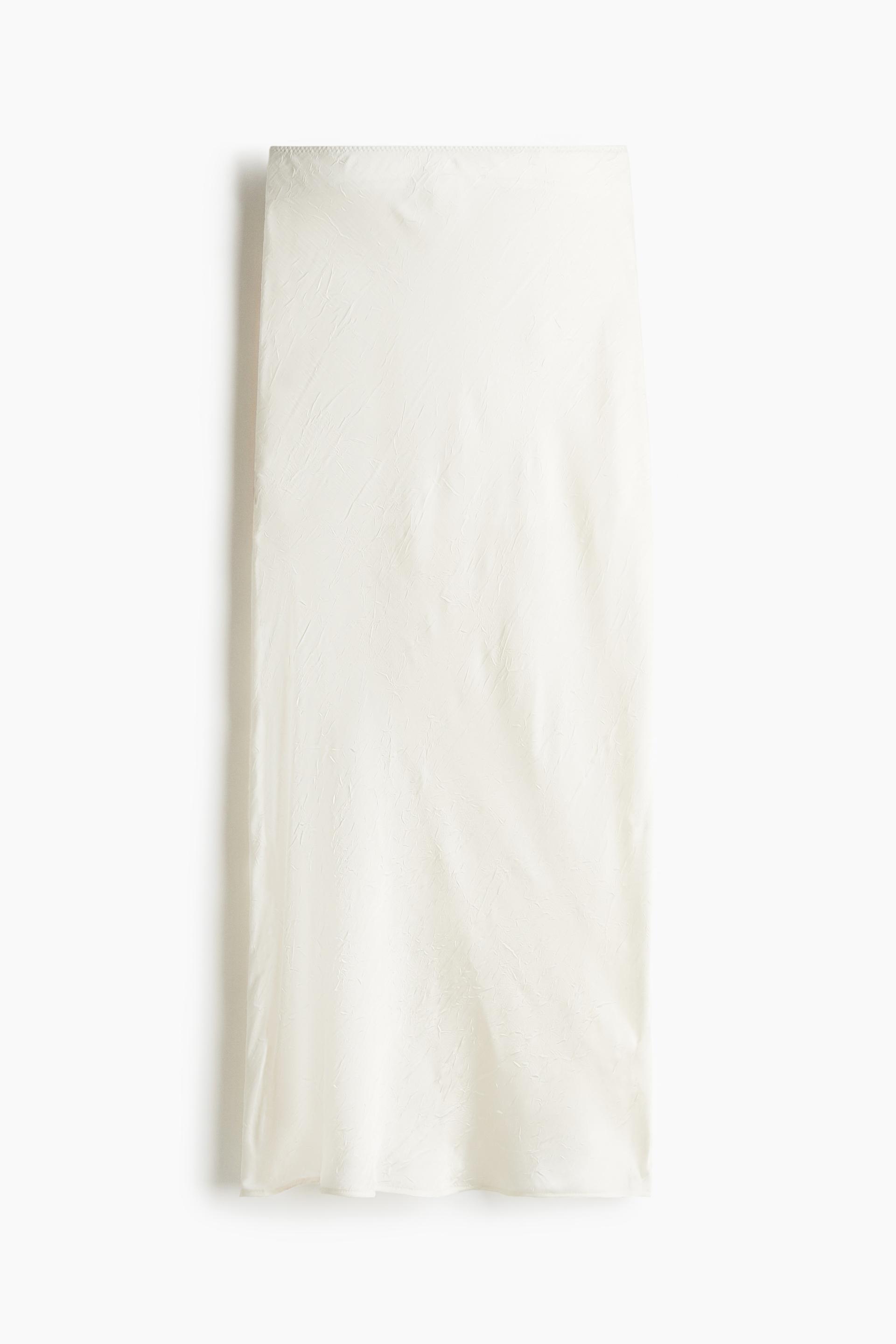crinkled satin maxi skirt
