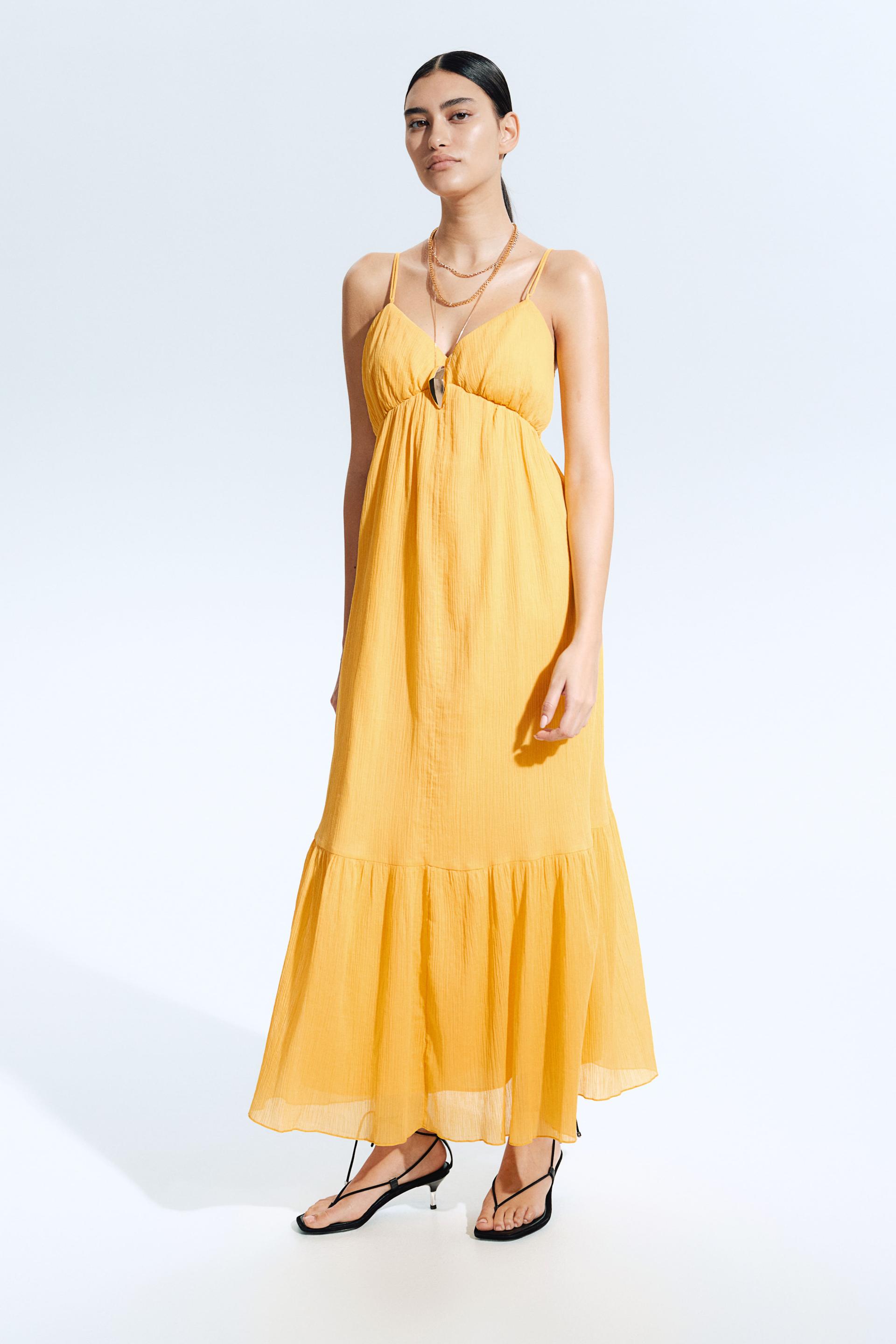 crinkled strappy dress