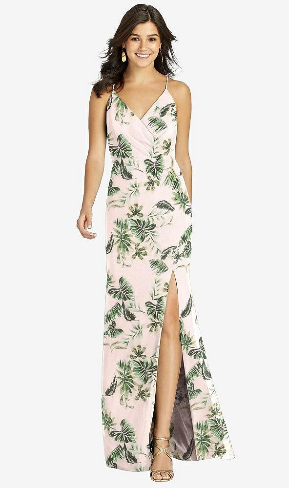 criss cross back mermaid wrap dress