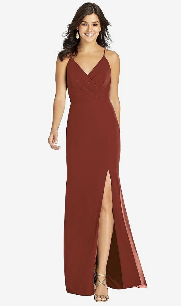 criss cross back mermaid wrap dress