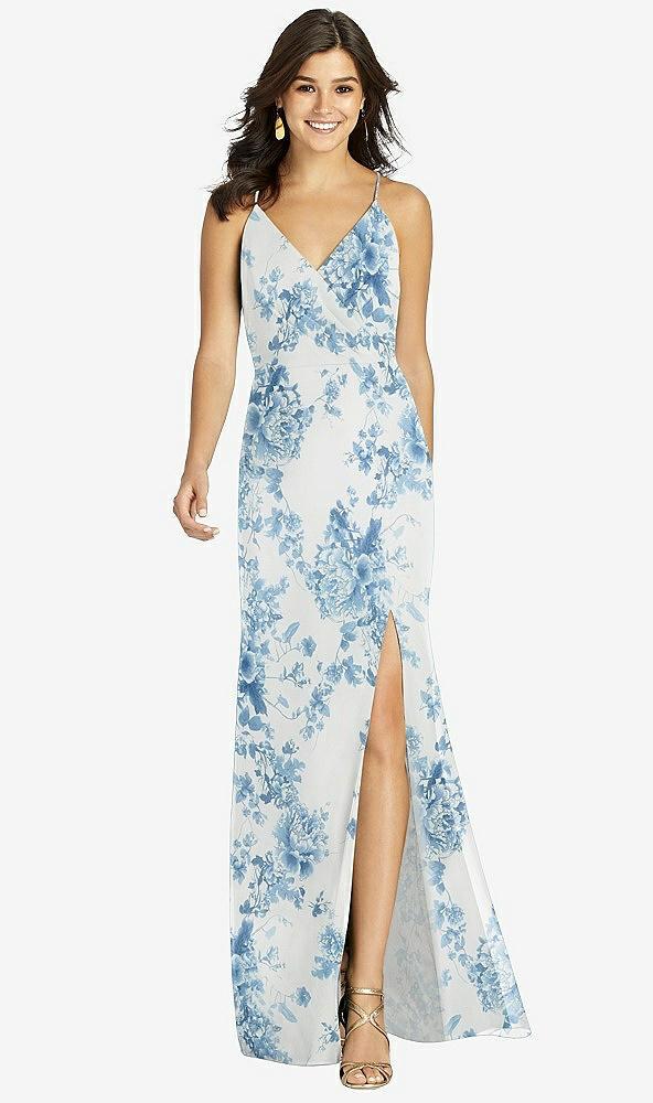 criss cross back mermaid wrap dress