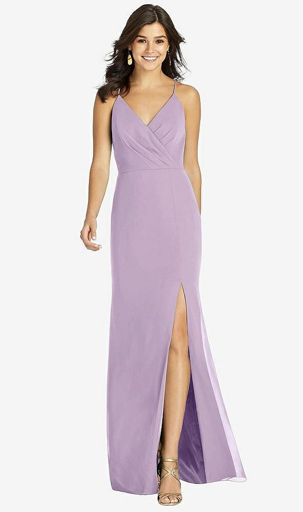criss cross back mermaid wrap dress
