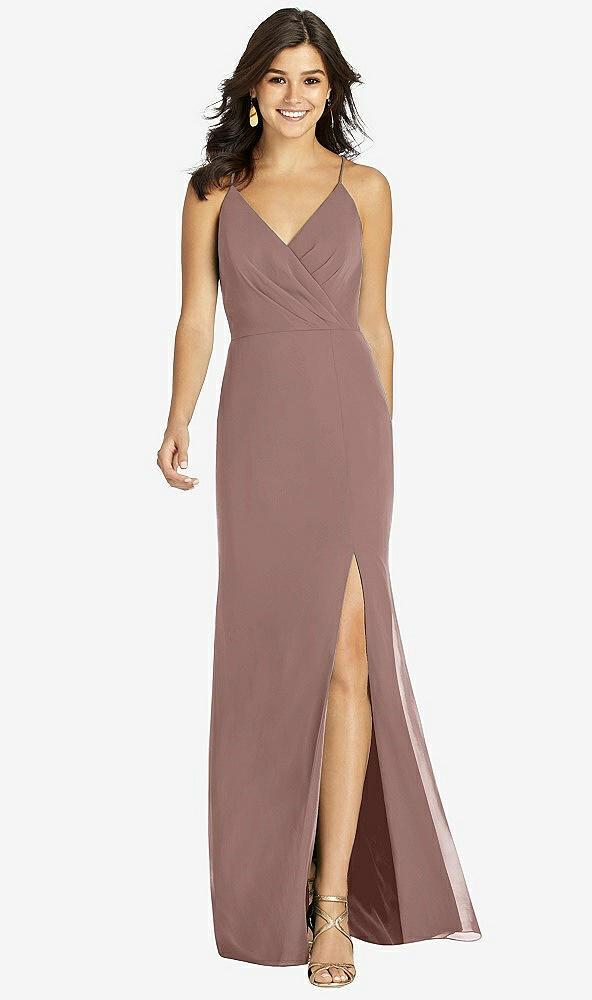 criss cross back mermaid wrap dress