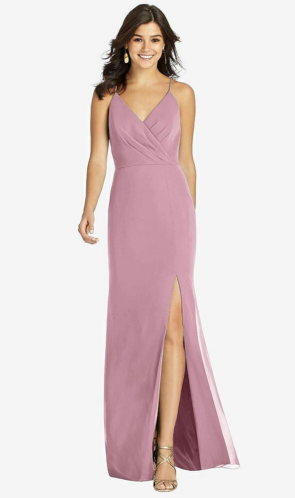 criss cross back mermaid wrap dress
