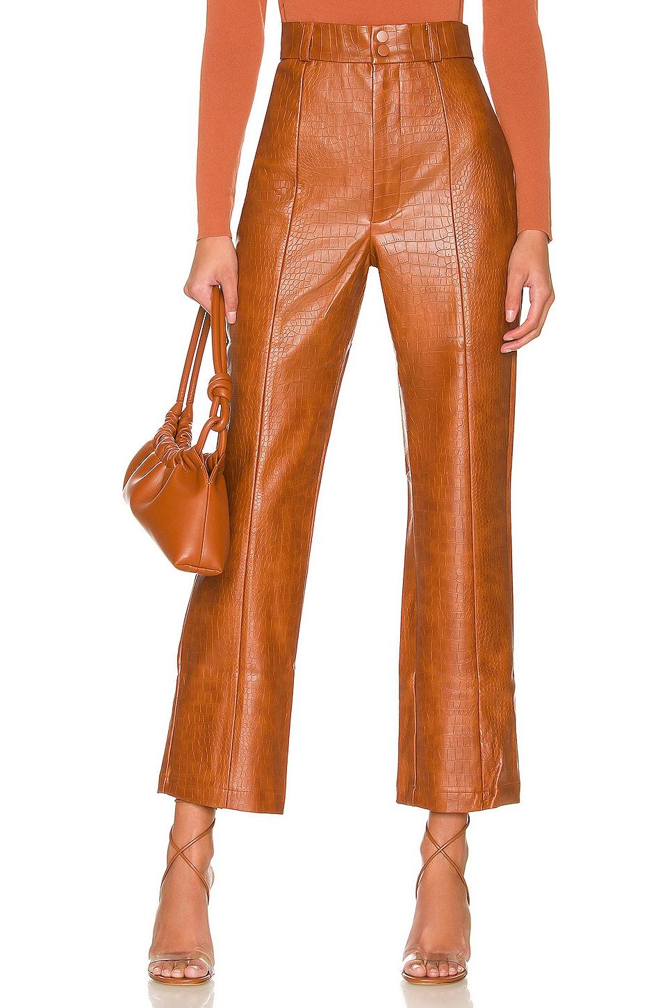 croc faux leather pant