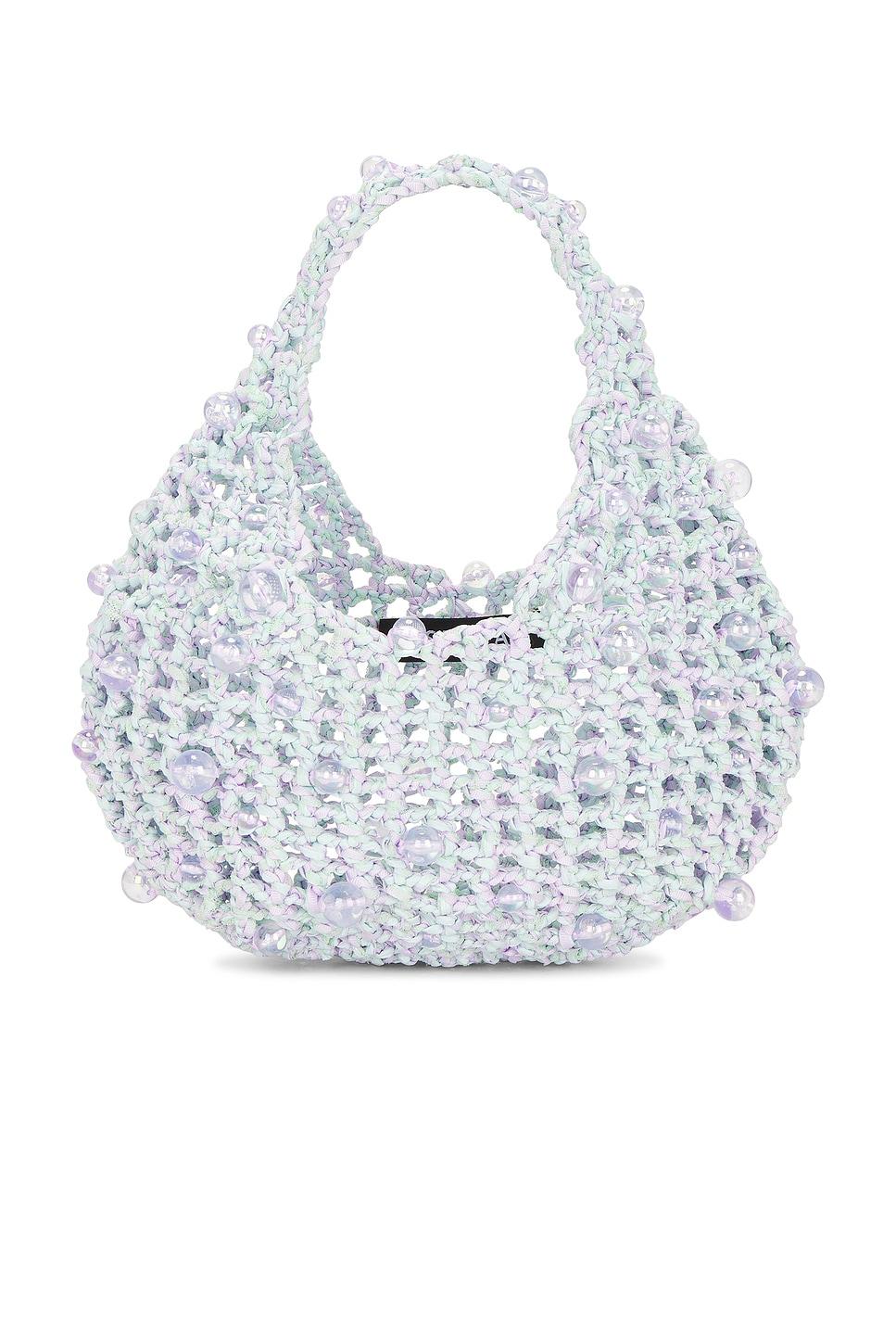 crochet beaded handbag