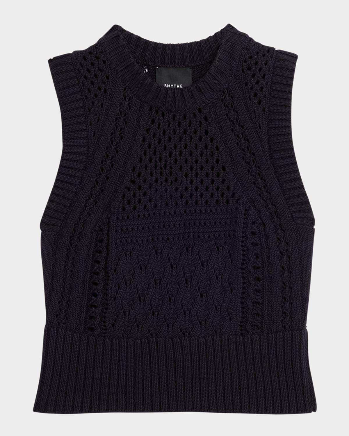 crochet crewneck vest