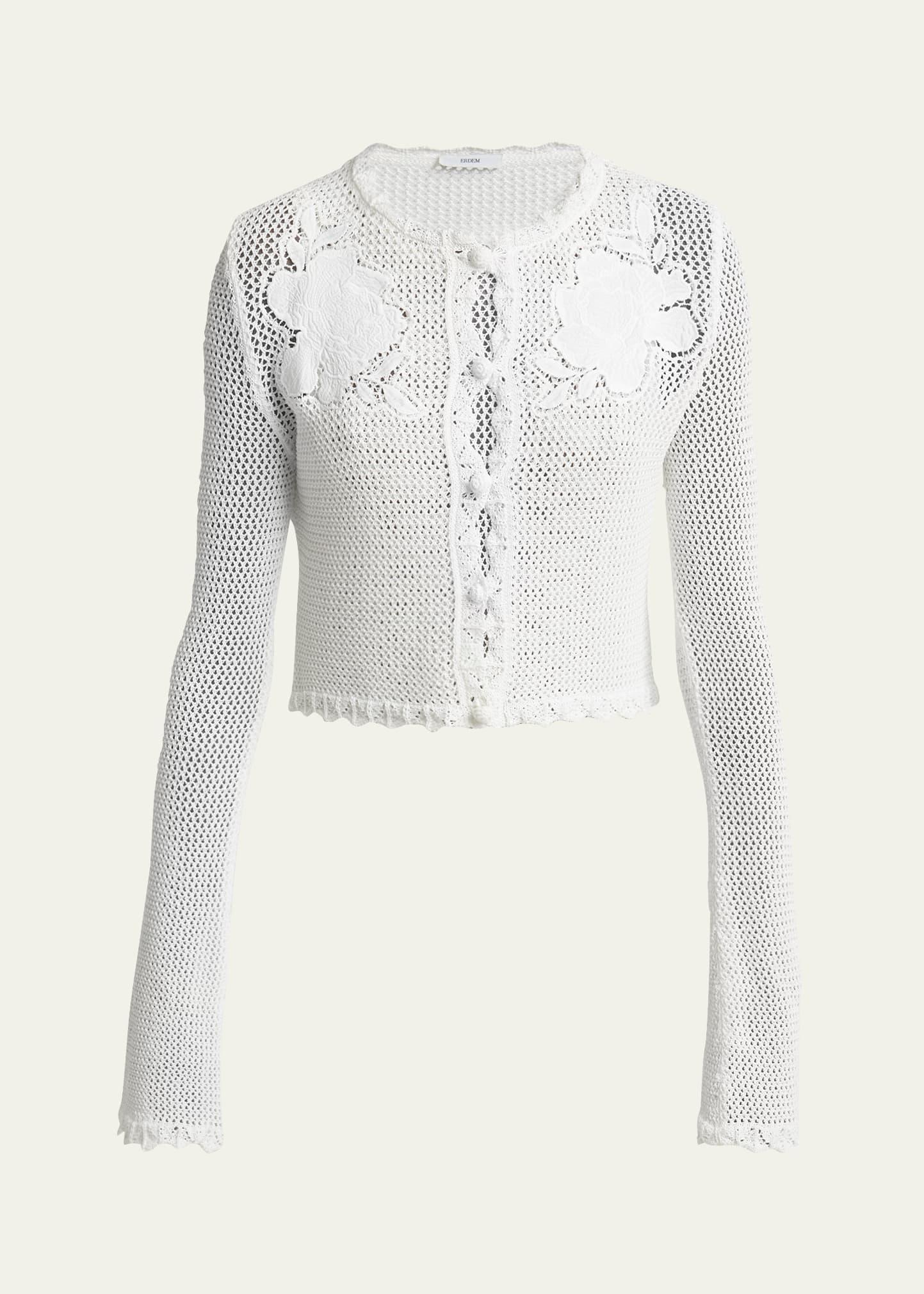 crochet floral cardigan