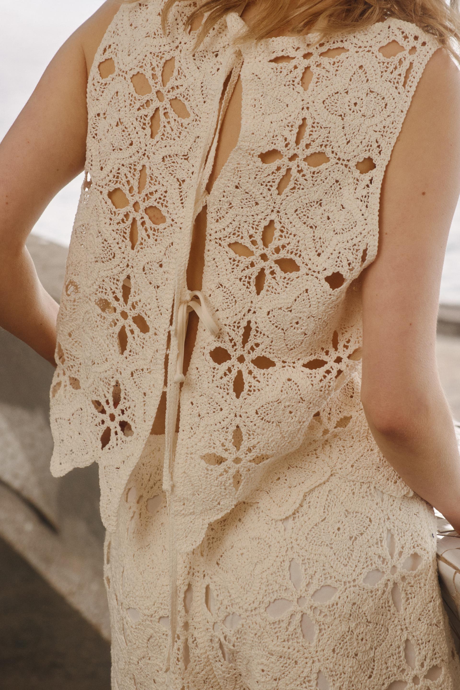 crochet-look top