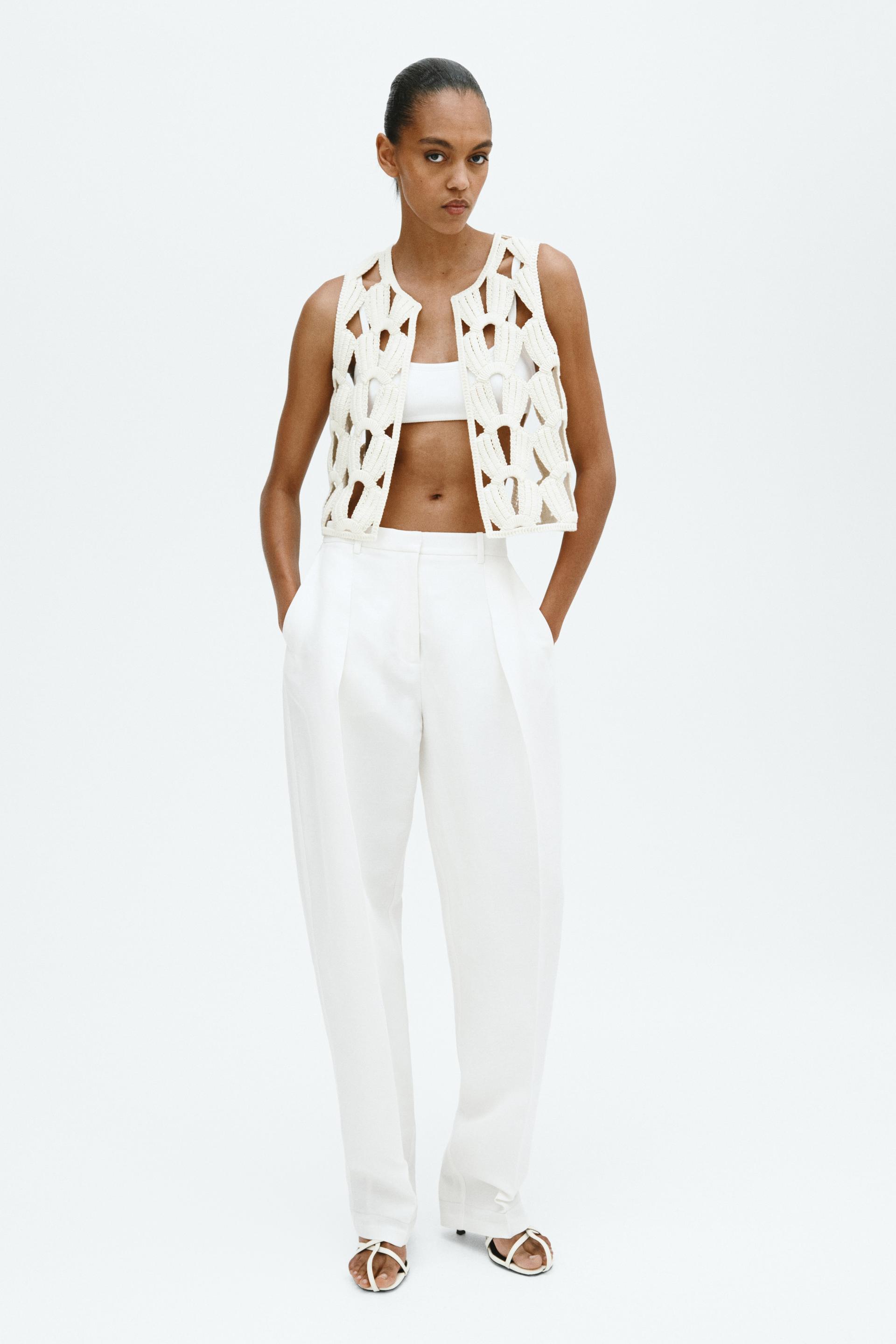 crochet-look vest