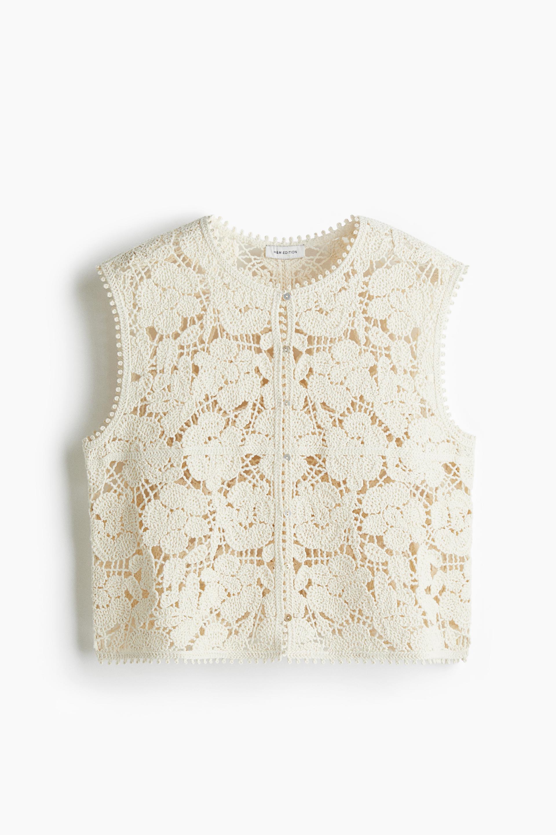 crochet-look vest